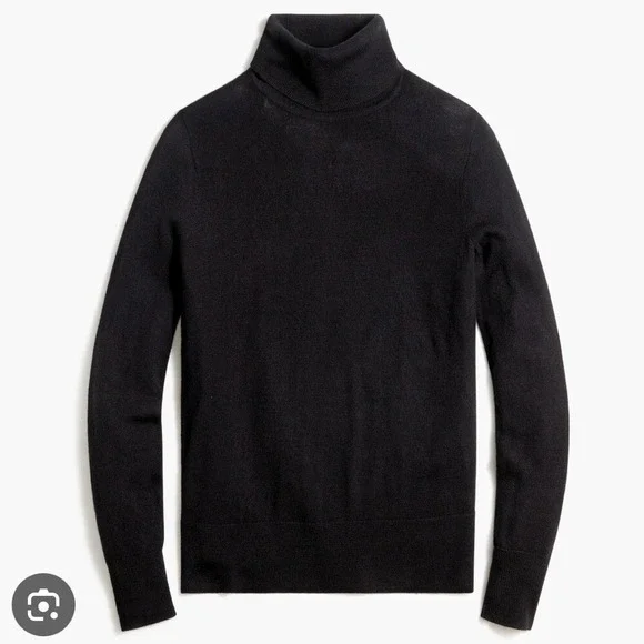 J. Crew Machine-washable merino wool-blend turtleneck Womens 3X Black - Picture 2 of 9